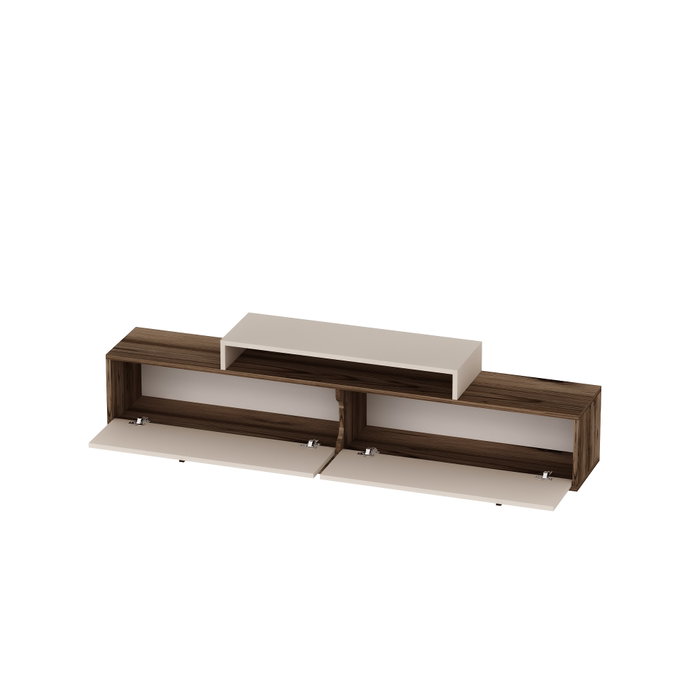 Hanah Home Soporte de TV Nogal claro y beige